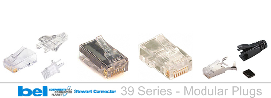 39 Series Cat 6 Modular Plugs